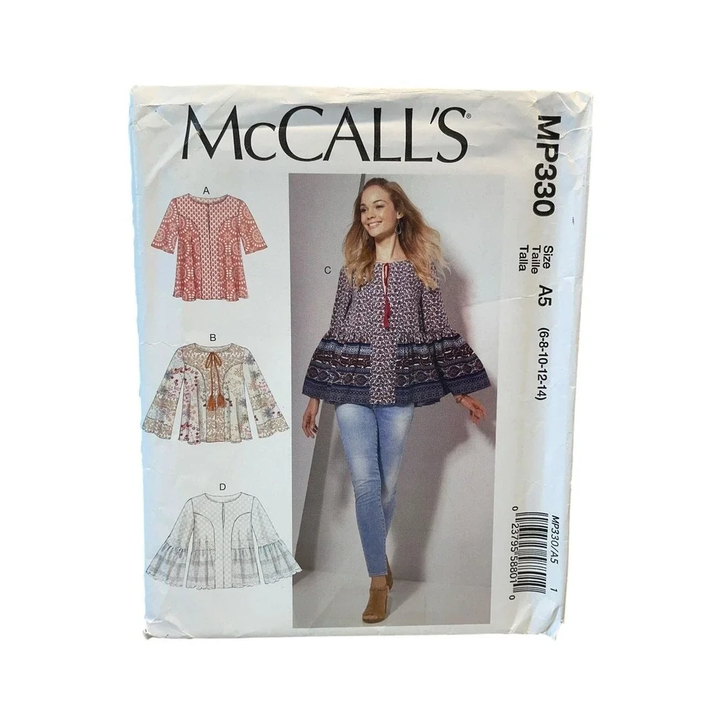 McCALL'S MP330 Misses' Tops Sewing Pattern Size 6-14 Modern Style
